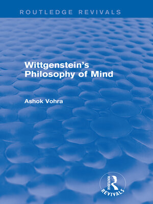 cover image of Wittgenstein's Philosophy of Mind (Routledge Revivals)